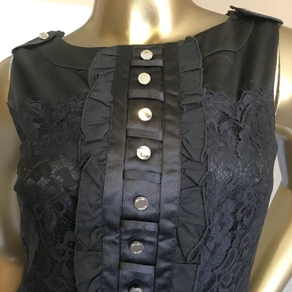 KAREN MILLEN  Black Lace Inset Cocktail Pencil Dress 𝐍𝐄𝐖 𝐖𝐈𝐓𝐇 𝐓𝐀𝐆𝐒! - Picture 3 of 16